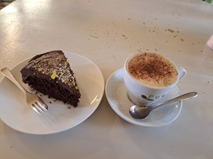 Beetroot and chocolate cake at Handley Organics in Ledbury