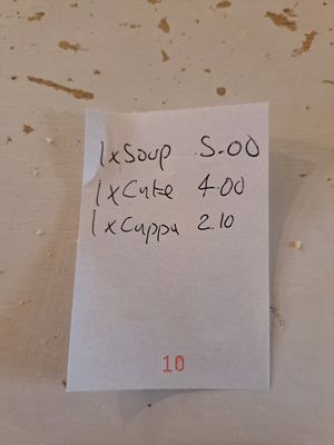 Yes thats the total bill! at Handley Organics in Ledbury