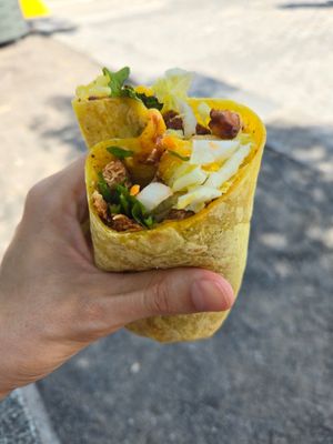 Tasty vegan wrap at Paquebot - St Laurent in Montreal