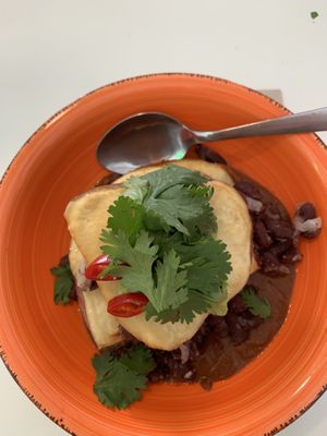  Sweet potato and beans in “mole” sauce at La Verduleria in Tenerife