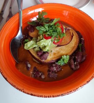 Batata con mole at La Verduleria in Tenerife