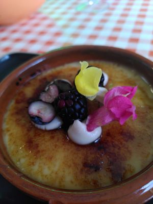 Creme brulee at La Verduleria in Tenerife