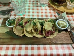 Canarian tacos   at La Verduleria in Tenerife