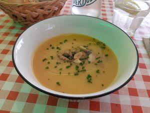 Menu of the day / Starter / Creamed pumpkin (vegan) at La Verduleria in Tenerife