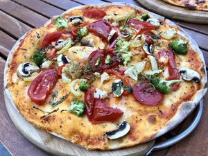 Vegetarian Pizza without cheese at My House in Borjomi