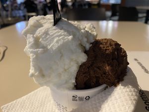 Pear and chocolate   at Delizia in Tenerife