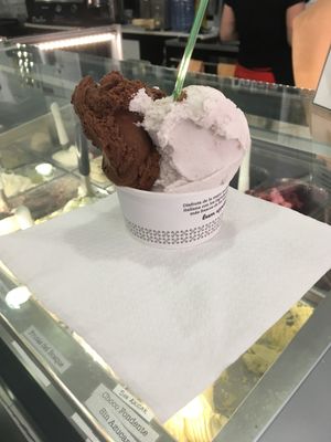 Banana and chocolate flavour at Delizia in Tenerife