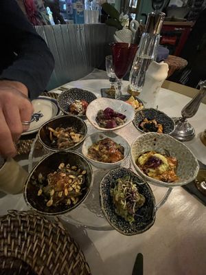 Main - variety of dips with bread sticks - incredible flavours  at bianca e massimo in Totnes