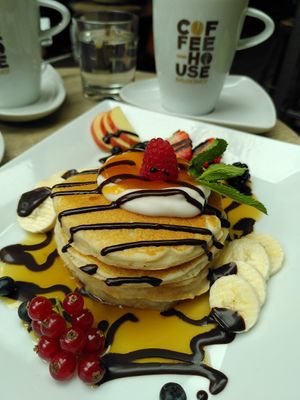 Pancakes vegan at Coffee House in Salzburg