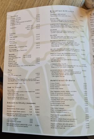 Menu aktuell 3.11.21 at Coffee House in Salzburg