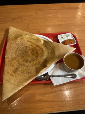 Masala dosa, comes with chutneys and sambar   at Bikanervala in Christchurch