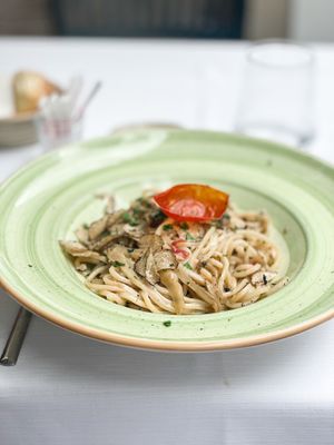Pasta with truffle ❤️ at Rosmarino in Taormina