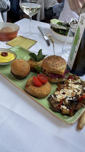 Vegan sharing platter  at Rosmarino in Taormina