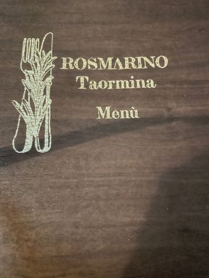 Menu  at Rosmarino in Taormina