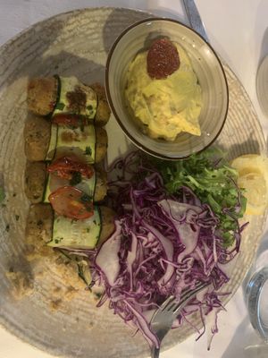 White bean and tomato rolls with vegan mayo   at Rosmarino in Taormina