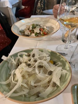 Fennel and orange salad with capers  at Rosmarino in Taormina