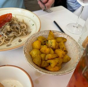 Roast potatoes    at Rosmarino in Taormina