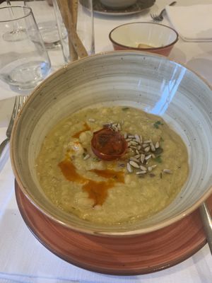 Bean soup  at Rosmarino in Taormina