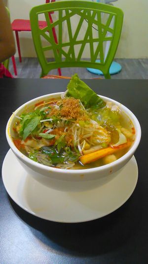 Delicious noodle soup! at Xīn Huā SùShí Guǎn 心花素食館 in Hengchun