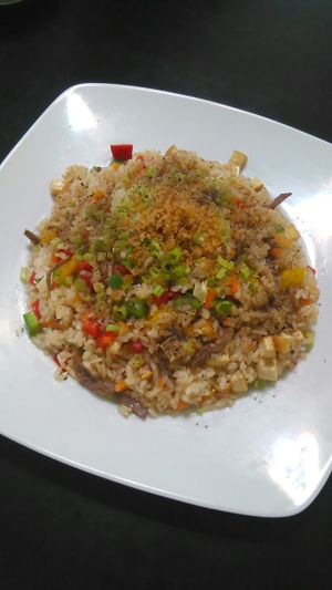 Rice dish! at Xīn Huā SùShí Guǎn 心花素食館 in Hengchun