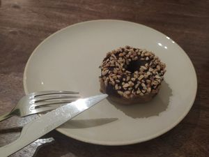 Duffin de plátano y naranja con almendra at Pumper in Pontevedra