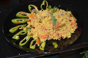 Vegan Cous Cous ,or Vegetarian  at Capriccio Siciliano in Cefalu