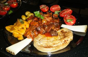 Vegan or Vegetarian cold dish at Capriccio Siciliano in Cefalu