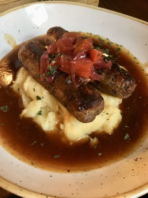 Sausage and Mash at The Barley Mow in London