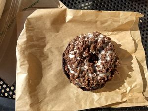 Cookies and cream donut at Rise Authentic Baking Co in Grand Rapids