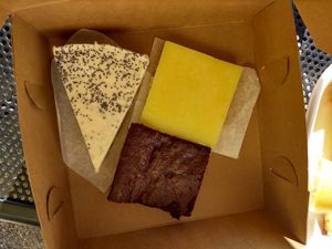 Cheese cake, lemon bar, brownie at Rise Authentic Baking Co in Grand Rapids