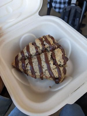 Cinnamon chocolate chip scone at Rise Authentic Baking Co in Grand Rapids
