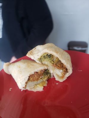 empanada filling. so tastey! at Rise Authentic Baking Co in Grand Rapids