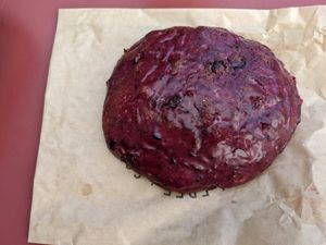 Blueberry fritter at Rise Authentic Baking Co in Grand Rapids