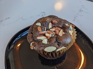 Black forest muffin at Rise Authentic Baking Co in Grand Rapids