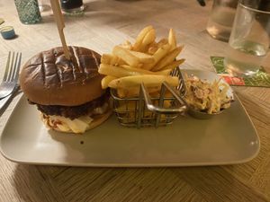 Thai Vegan Burgerr  at The Green Dragon in Church Stretton