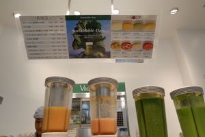 Menu. at Vegeteria Juice - Shinjuku Station in Tokyo