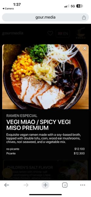   at Ramen Kintaro in Santiago