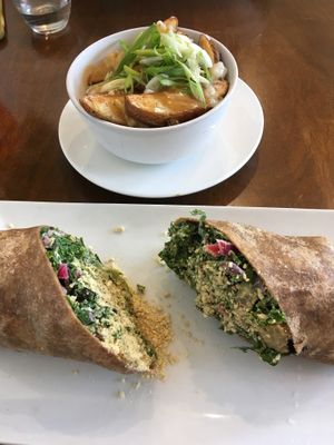 Chicken Caesar wrap  at The Dandelion in Calgary