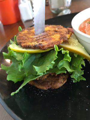 Burger at The Dandelion in Calgary