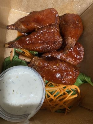 My favorite hot wings from any vegan restaurant I’ve been to, ever at Lotus Vegan in North Hollywood
