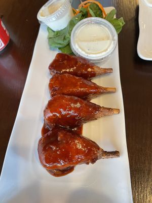 BBQ wings  at Lotus Vegan in North Hollywood