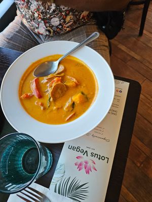Yellow Curry at Lotus Vegan in North Hollywood