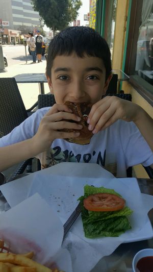 Fish burger at Lotus Vegan in North Hollywood