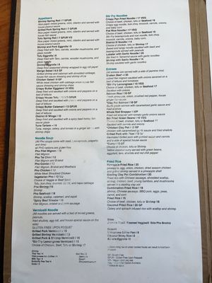 Menu 1 at District III in Alpharetta