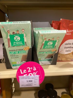 Vegan milk chocolate  at Naturalia - Bezons in Courbevoie