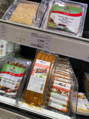 Vegan “meat” at Naturalia - Bezons in Courbevoie