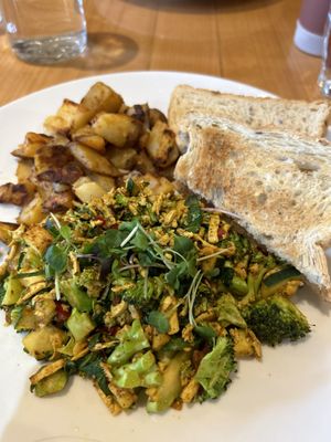 Vegan Tofu Scramble  at Cafe Du Soleil in Vancouver
