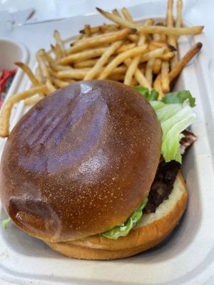 Bbq bacon burger  at Raw in Milpitas