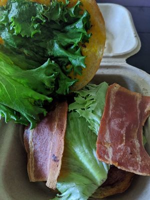 BBQ Bacon burger at Raw in Milpitas