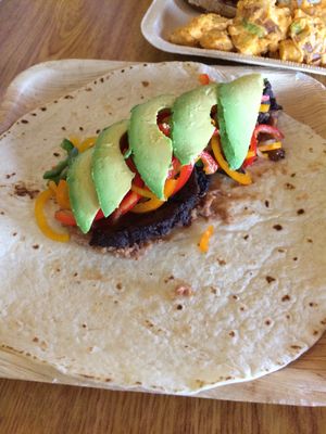 Fajita bbq burrito at Magic Vegan Cafe in Gulfport